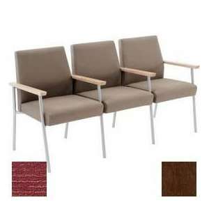   Sofa W/ Center Arms, Walnut Arm Cap Fandango Apple 