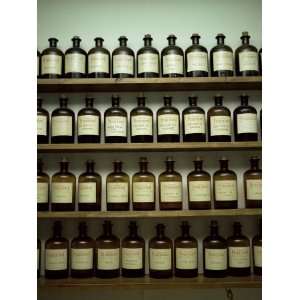 Shelves of Old Essence Bottles, Parfumerie Fragonard, Grasse, Alpes 
