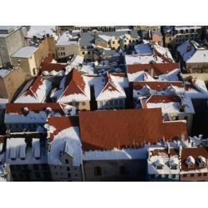  Old Towns Snowy Rooftops from the Spire of St. Peters Church, Riga 