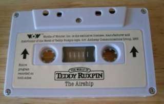 Vintage Teddy Ruxpin Book and Tape THE AIRSHIP Educational Toy  