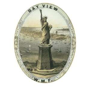  Bay View Brand Cigar Box Label, View of the Statue of 