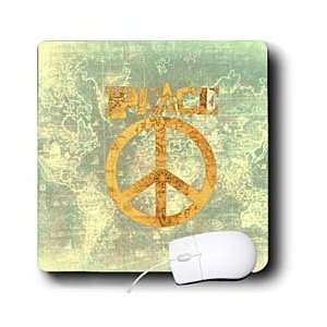   and Blue World Peace Map  Inspirational Art   Mouse Pads Electronics