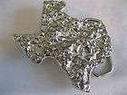 Texas Nugget Belt Bucklet From the 80s/Silver Plated/3 x 3