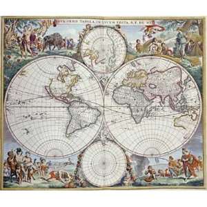  Map of The World by Frederick de Wit. Size 16.00 X 13.63 