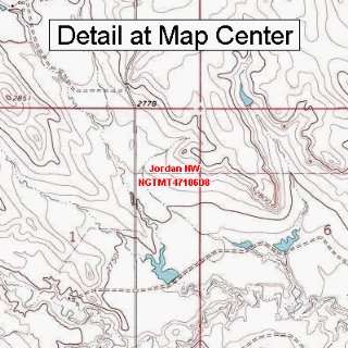  USGS Topographic Quadrangle Map   Jordan NW, Montana 