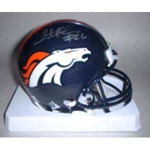  Tatum Bell Autographed Denver Broncos Riddell Mini Helmet 