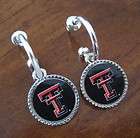 Texas Tech University Red Raiders Silver HOOP EARRINGS new fan jewelry 