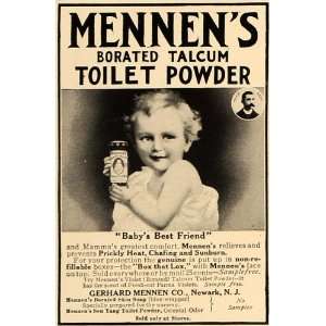  1909 Ad Mennens Talcum Powder Colgate Palmolive Soap 