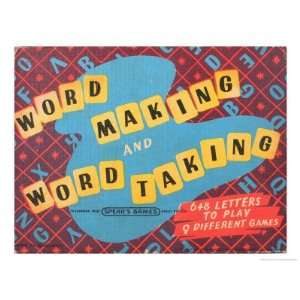  Word Making and Word Taking Game Sports Giclee Poster 