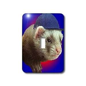   Ferret Wearing Hat   Light Switch Covers   single toggle switch Home