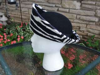 SONNI Vintage Ladies Zebra Hat  