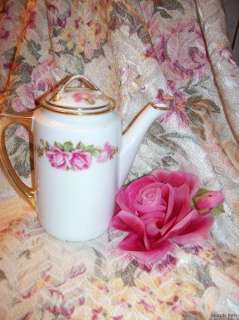 vintage TEAPOT~Syrup~Cocoa pot~Pink Roses~Bavaria~So shabby chic~FREE 