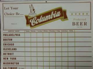   Baseball Team Schedule Calender Vintage Brooklyn Dodgers Old  