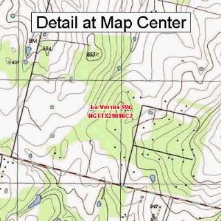   Topographic Quadrangle Map   La Vernia SW, Texas (Folded/Waterproof