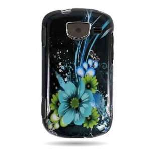 WIRELESS CENTRAL Brand Hard Snap on Shield With BLUE FLOWER Design 