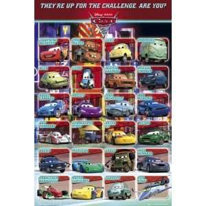  Cars 2   Pixar Movie Poster (24 Character Collage) (Size 