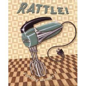 Nifty Fifties   Rattle by Charlene Audrey 8x10  Kitchen 