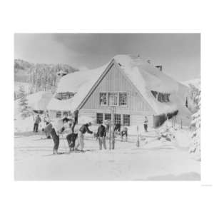  Skiers at the Stevens Pass ski lodge Photograph   Seattle 