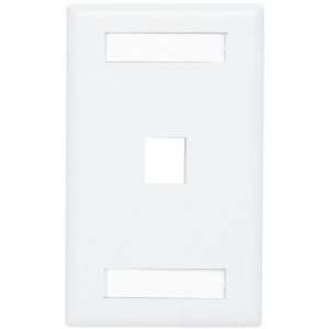   With I.D. Windows, Flame Retardant Plastic, White, Single Gang, 1 Port