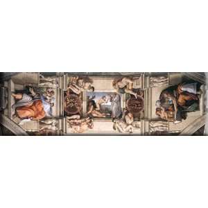  Ceiling of the Sistine Chapel [detail] 16x5 Streched Canvas Art 