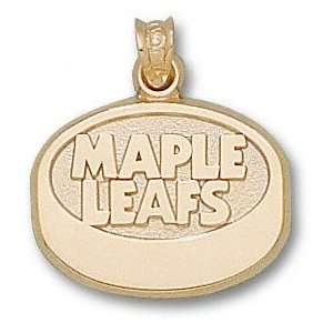  Toronto Maple Leafs Solid 10K Gold MAPLE LEAFS Puck 