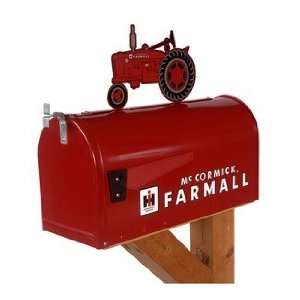  McCormick Farmall M Rural Style Mailbox with Tractor 
