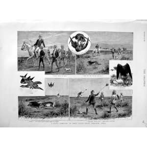  1889 Hawking Dera Ghazi Khan Punjaub India Hunting