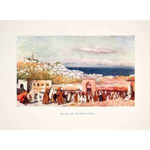  1905 Color Print Tangier Market Place Tangier Morocco 