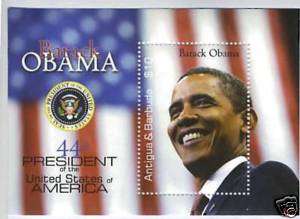 Stamps Barack Obama 44 President of The United states  
