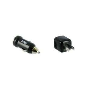 EMPIRE Apple iPhone 4 / 4S USB Wall and Car Charger Adapter (Black 