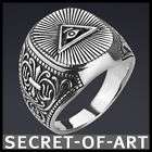 all seeing eye masonic freimaurer signet silver ring authentic quality 