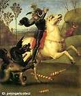   Religious Portrait Art oil painting Allegory saint George and Dragon