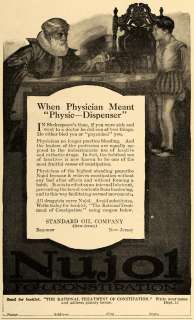1917 Ad Nujol Constipation Remedy Standard Oil Cancer   ORIGINAL 