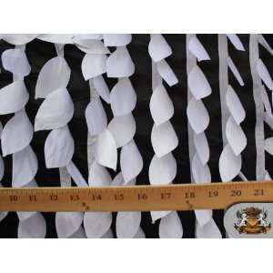  Taffeta White / Black Backing Mango Leaves Fabrics / 58 60 