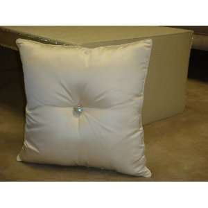   Street Throw Pillow in Off White Silk Taffeta