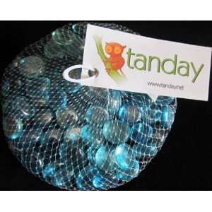  Tanday Teal Glass Rock Vase Filler 