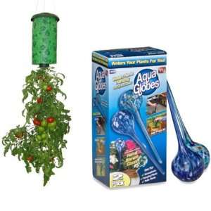   Tomato Planter and Aqua Globes 2 Pack Combo Set Patio, Lawn & Garden