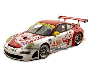   new 1 18 scale diecast car of porsche 911 997 gt3 rsr alms 45 flying