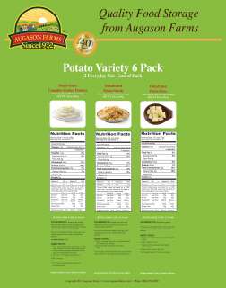 Augason Farms Cooking Supplies Potato Variety 6 Pk  