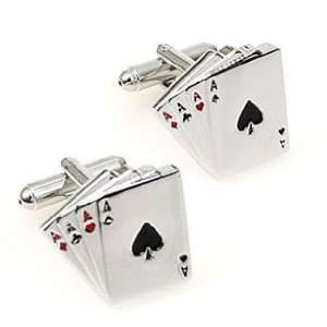  Poker Cufflinks Cards Cuff Link Gift Boxed(wedding cufflinks 