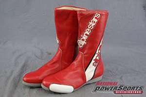 ALPINESTARS VINTAGE MOTORCYCLE RIDING RACE BOOTS LEATHER MADE IN ITALY