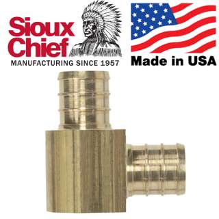 PEX Elbows   BRASS Crimp Fitting Made in USA 642XB4 Sioux 