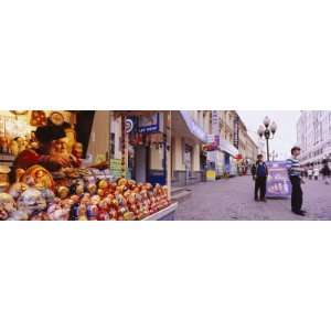 Senior Man Selling Russian Nesting Dolls in the Street, Arbat Street 
