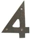 Hammered copper metal house numbers arts & crafts  