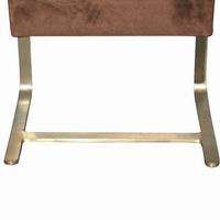 Knoll Mies Van Der Rohe Bronze Flat Bar Brno Chair  