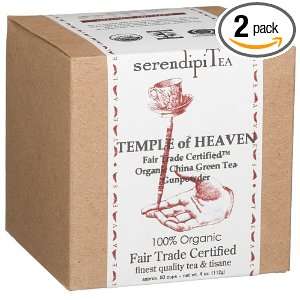 SerendipiTea Temple of Heaven, Organic Green Tea & Gunpowder Tea 