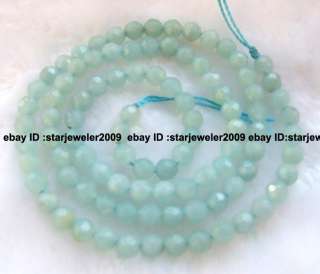 4mm natural green ite round faceted gemstone Beads 15.5 new 