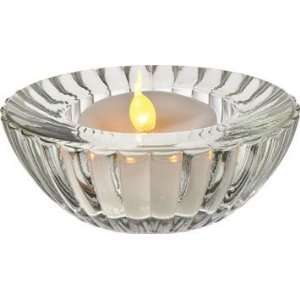  Clear Vintage Glass Candle Holder (scallop design)