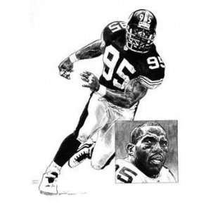  Greg Lloyd Pittsburgh Steelers 16x20 Lithograph Sports 