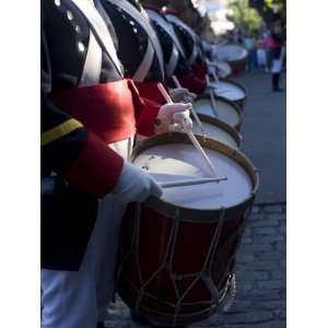 Drummers in a Military Band, Buenos Aires, Argentina, South America 